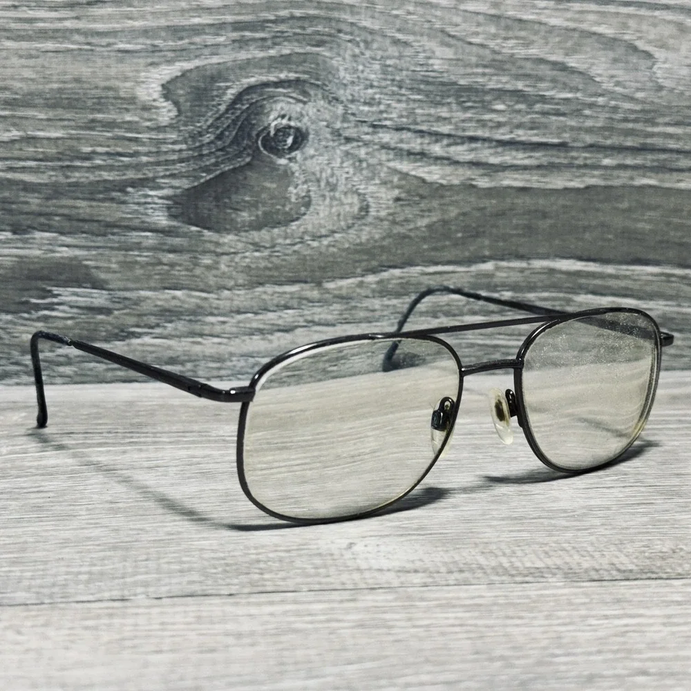 Stetson Eyeglasses Frames Only Mens Gunmetal Rectangular Metal Full Rim RX Ready